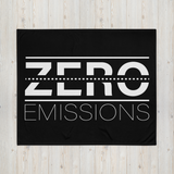 Zero Emissions Black Throw Blanket