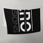 Zero Emissions Black Throw Blanket