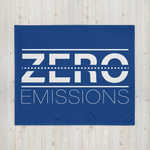 Zero Emissions Blue Throw Blanket