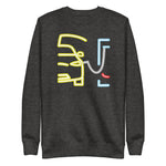 Tesla inspired apparel. Model X at supercharger. Supercharging. Plugged In X image centered on pullover sweatshirt.