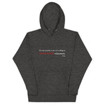 Tesla inspired apparel. Elon Musk quote. Maximize Enjoyment image centered on hoodie.