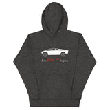 Tesla inspired apparel. Elon Musk quote. Cybertruck. Just Fix It In Post image centered on hoodie.