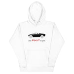 Tesla inspired apparel. Elon Musk quote. Cybertruck. Just Fix It In Post image centered on hoodie.