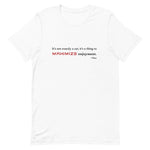 Tesla inspired apparel. Elon Musk quote. Maximize Enjoyment image centered on t-shirt.