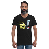 Plugged In Y Short Sleeve V-Neck T-Shirt