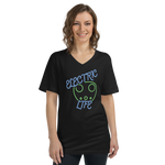 Electric Life Green Short Sleeve V-Neck T-Shirt