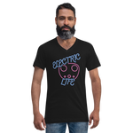 Electric Life Pink Short Sleeve V-Neck T-Shirt