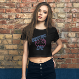 Electric Life Pink Cropped Tee