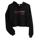 Tesla inspired apparel. Henry Ford and Elon Musk. Comments about horses. Building Faster Horses image centered on cropped hoodie.