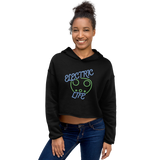 Electric Life Green Cropped Hoodie