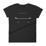 Tesla inspired apparel. Elon Musk quote. Cybertruck. Badass and Super Cool image centered on black fitted t-shirt.